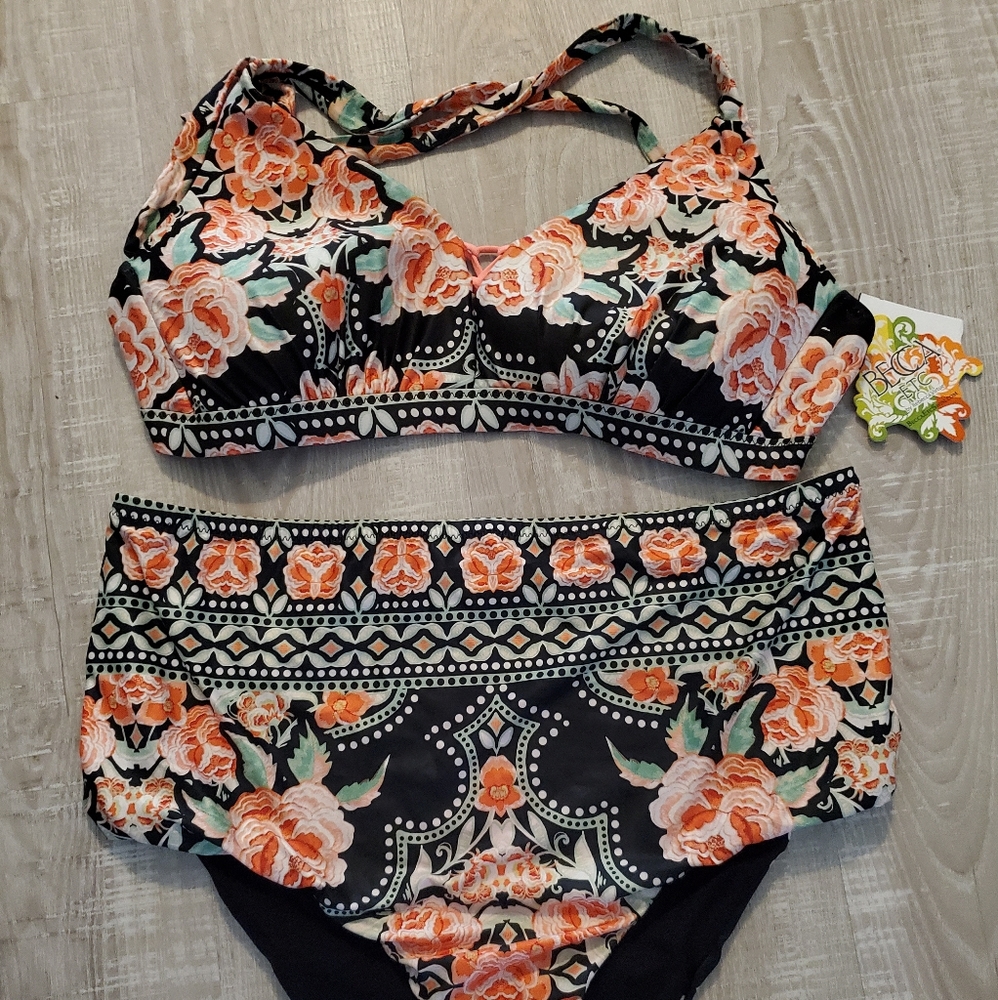 NWT 20 2X Becca Swimsuit Bikini